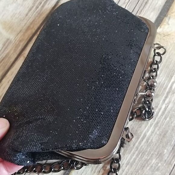 Express Black Sequin Small Dress Bag - Picture 4 of 7